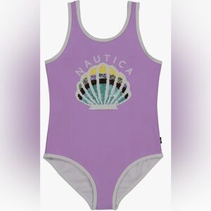 Nautica girls one piece swimsuit size 8/10